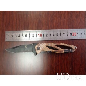 440 Stainless steel Aluminum hanlde Camo coating folding knife UD08010